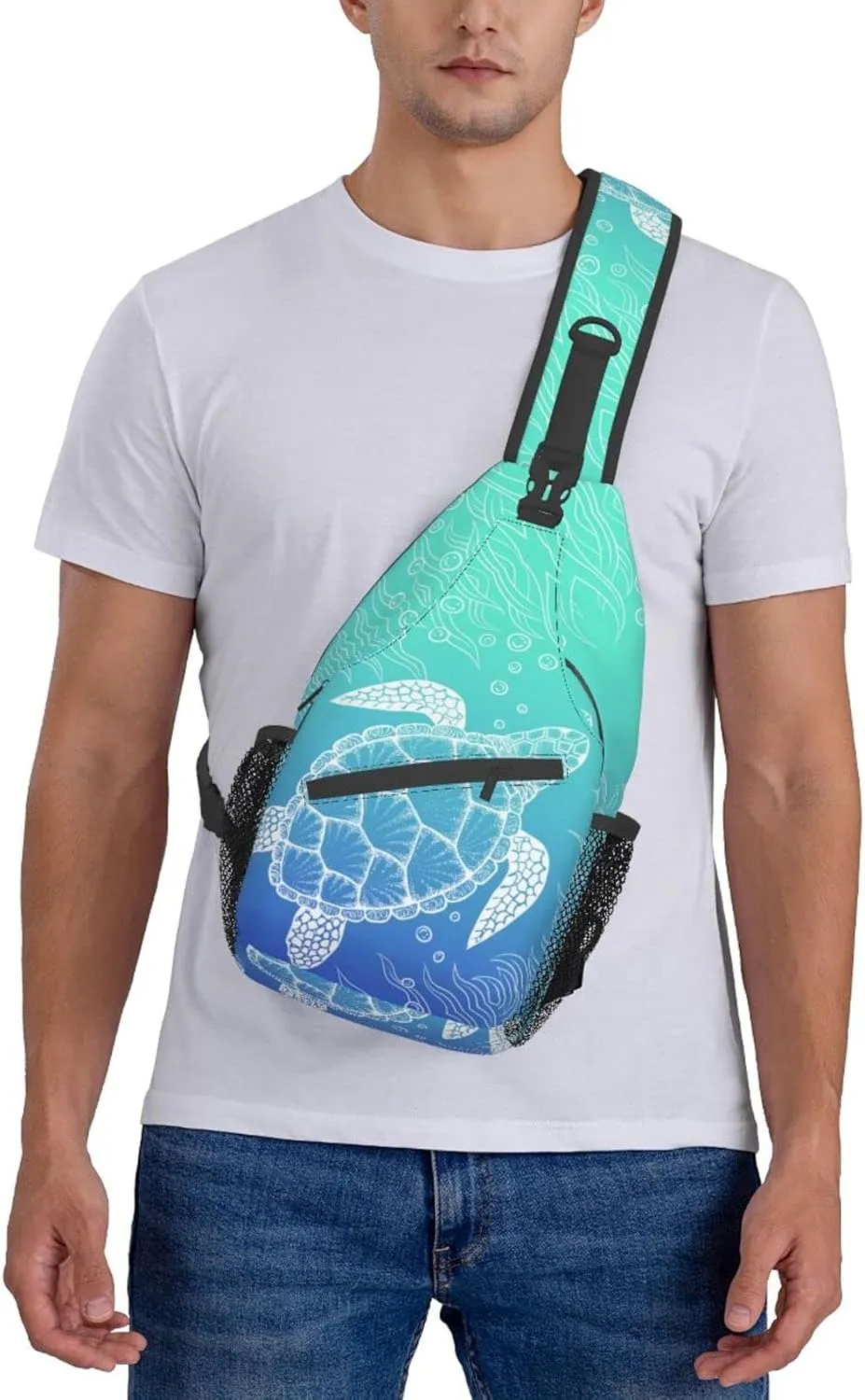 Casual Sling Bag Crossbody Shoulder Backpack Gym Sports Travel Hiking Daypack Chest Bag Small Backpack for Women Men
