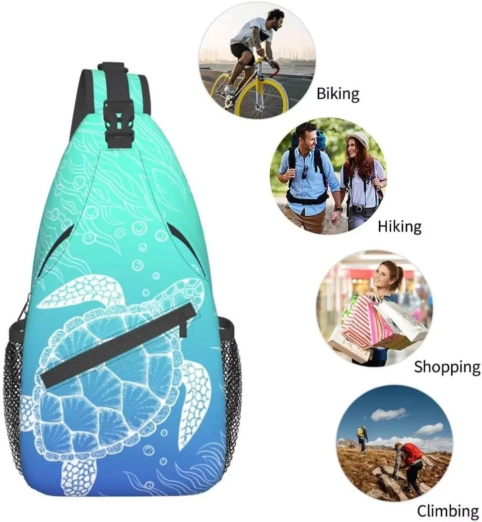 Casual Sling Bag Crossbody Shoulder Backpack Gym Sports Travel Hiking Daypack Chest Bag Small Backpack for Women Men