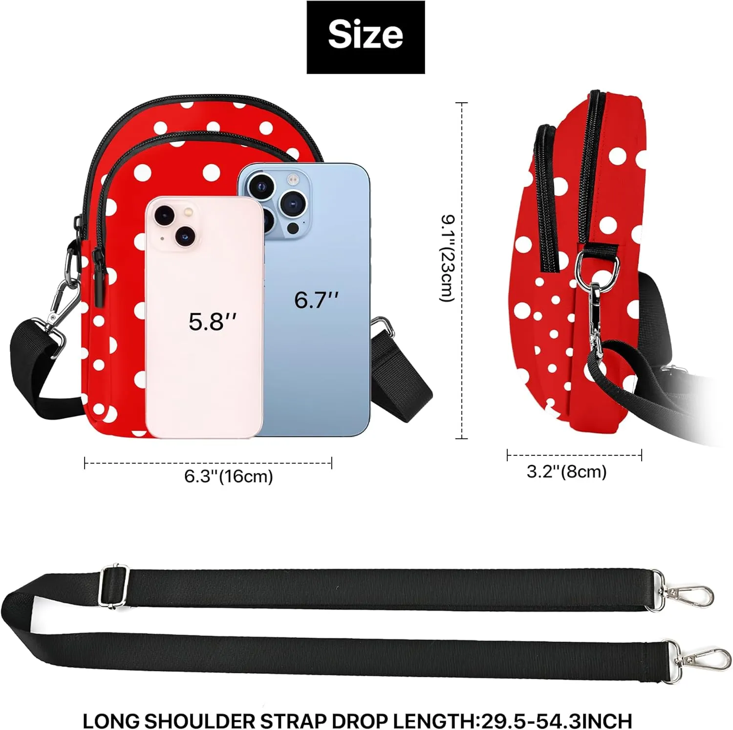 Cell Phone Purse Women Small Crossbody Bag Sling Bag Waterproof Casual Shopping Work Shoulder Bag