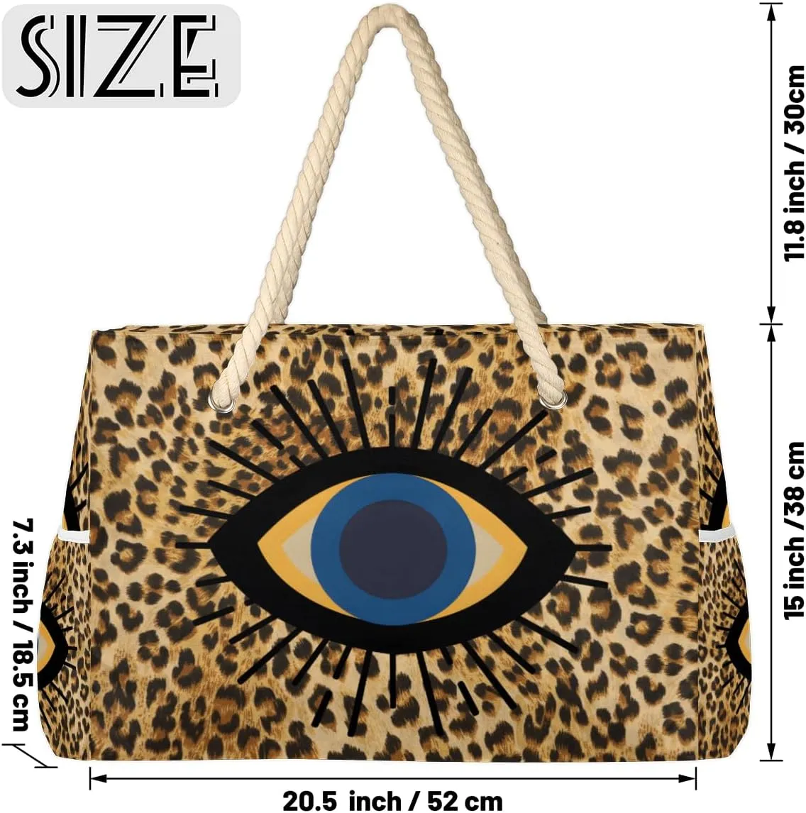 cfpolar Beach Bag Large Beach Tote Bag Travel Tote Bags Top Zipper Closure Pool Bag