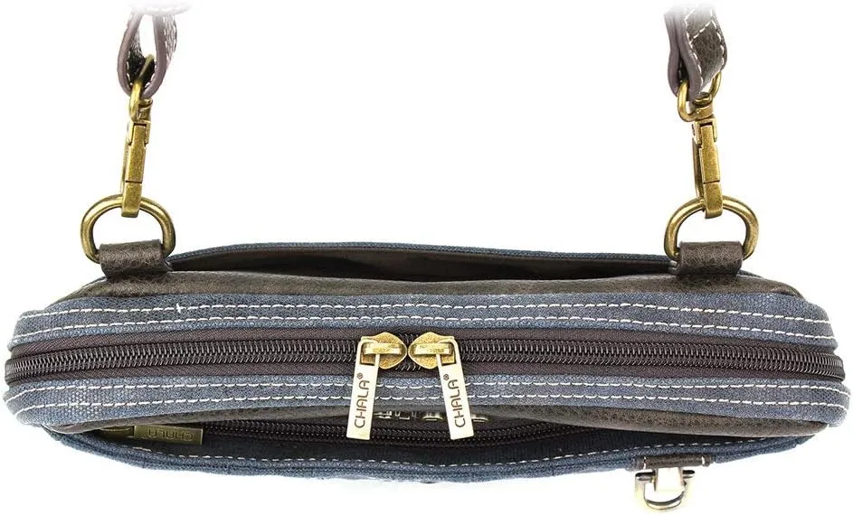 Chala Origami Xbody Crossbody Bag w/Metal Keychain - Feather Blue