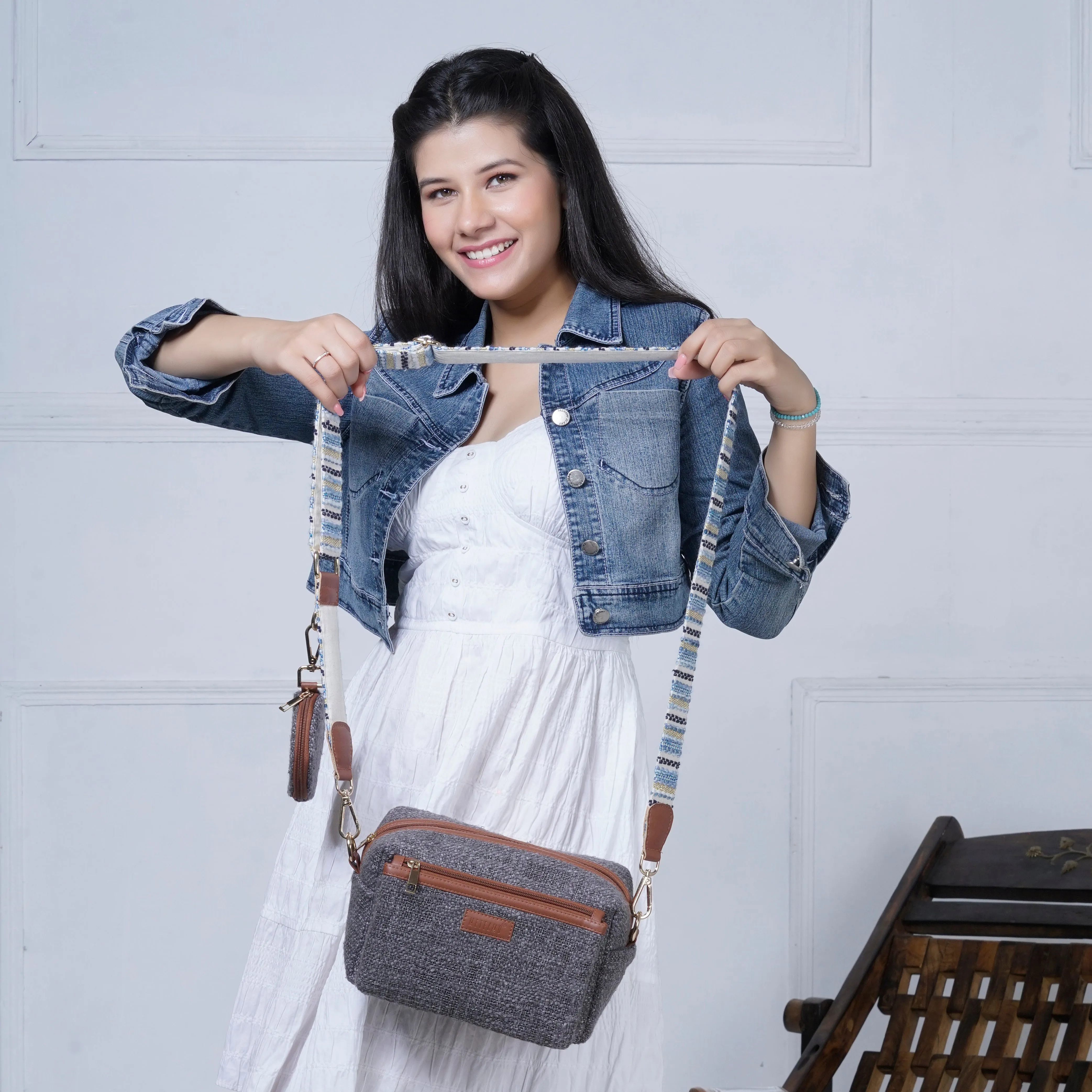 Charcoal Shadow - Box Sling Bag
