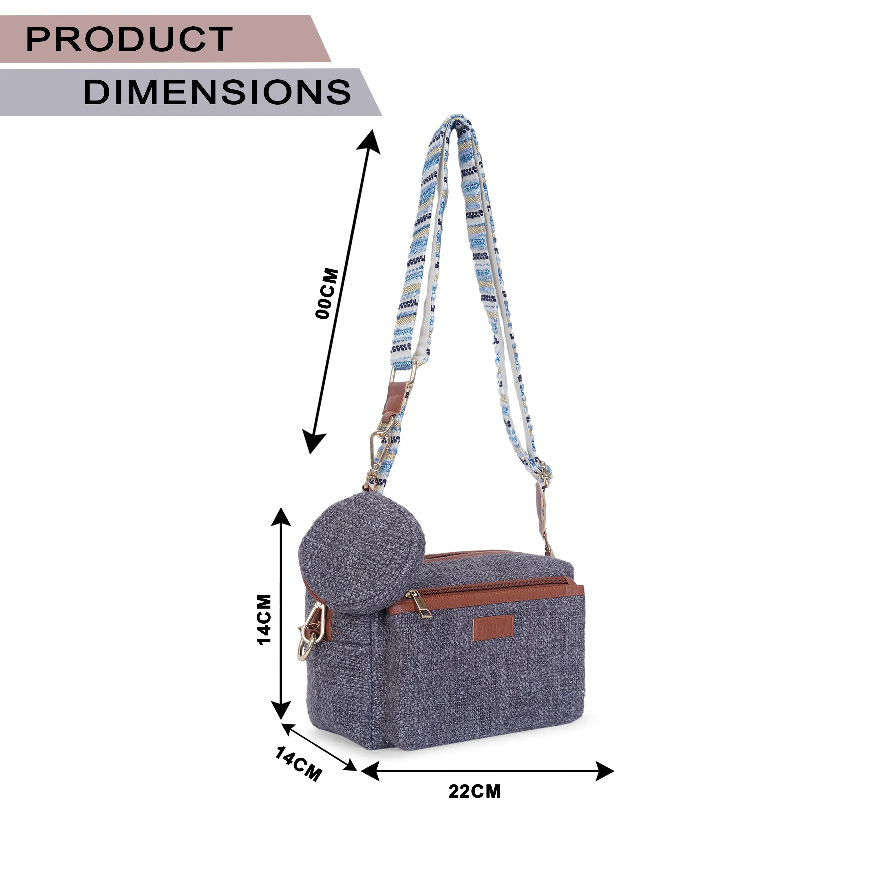 Charcoal Shadow - Box Sling Bag