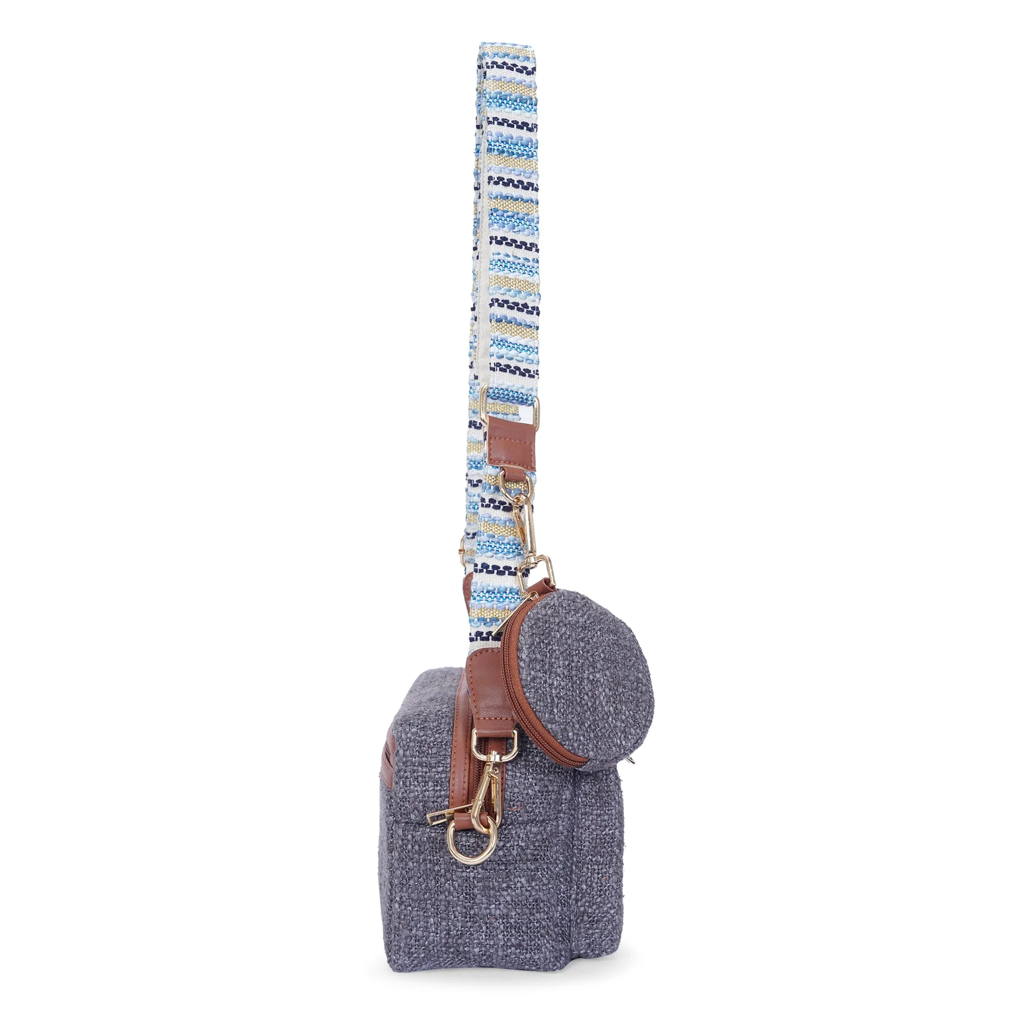 Charcoal Shadow - Box Sling Bag