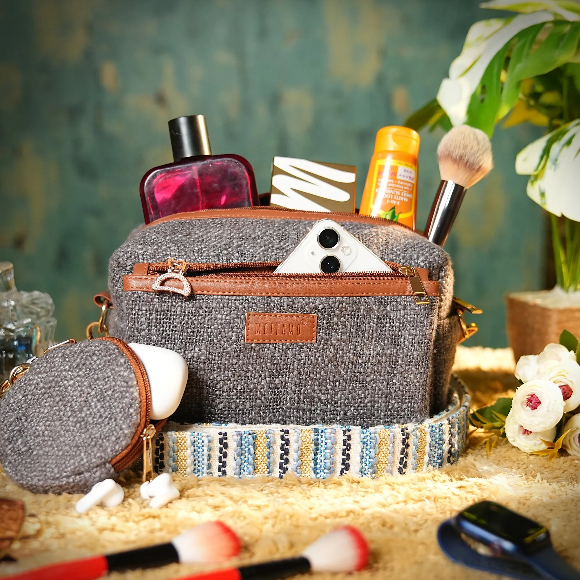 Charcoal Shadow - Box Sling Bag