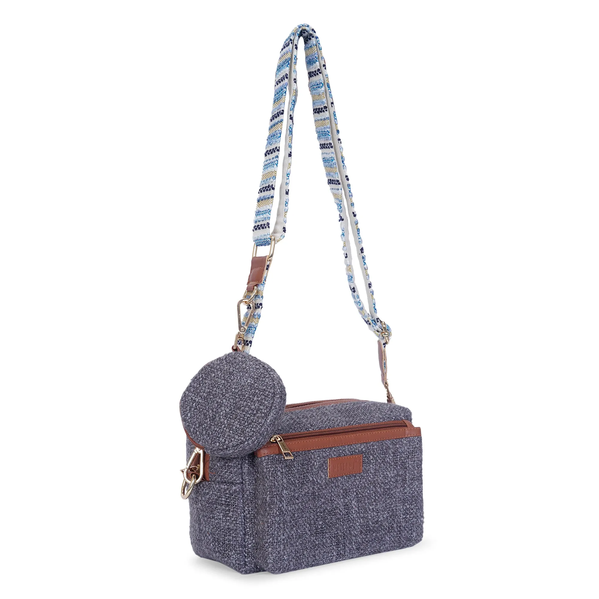 Charcoal Shadow - Box Sling Bag