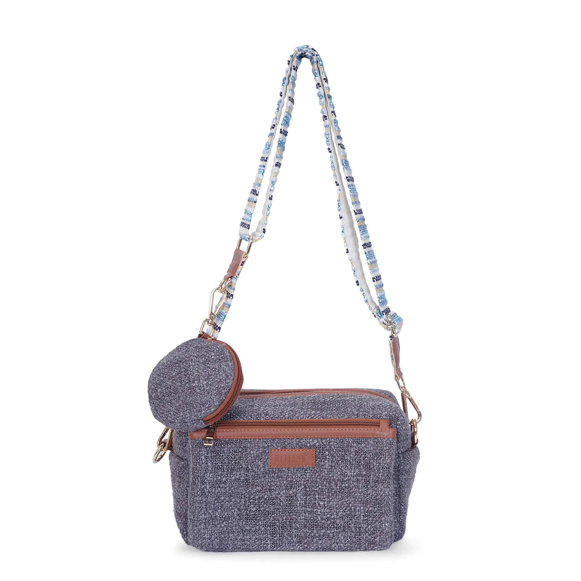 Charcoal Shadow - Box Sling Bag