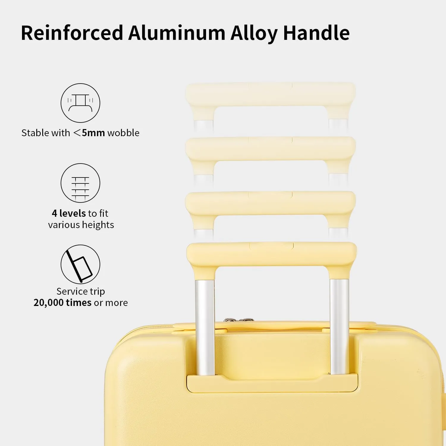 Checked 26 inch Luggage with 8 Spinner Wheels, Large Suitcase with TSA Lock, 100% Lightweight PC Hard Shell travel luggage Suitcases for Men Women, 26-Inch Checked-In, Cheese Yellow