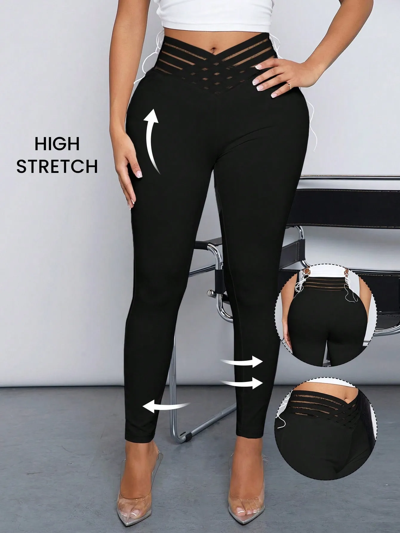 Cherry Vibes: Mallas Sólidas De Cintura Cruzada Para Mujeres