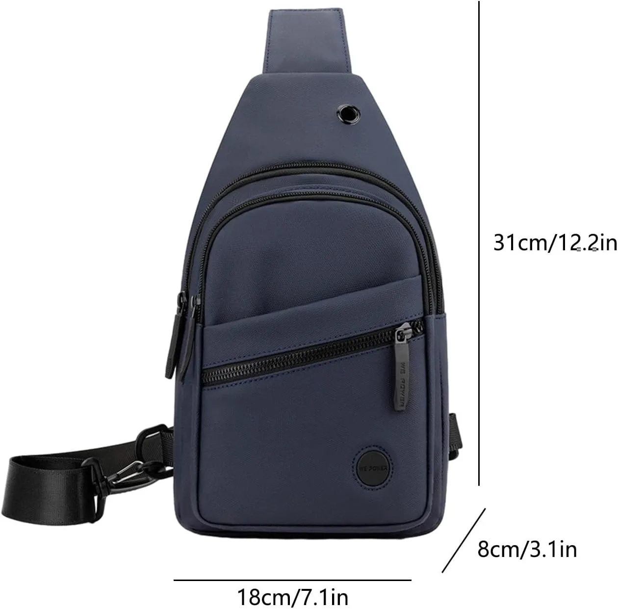 Chest Bag Fitness Sports Messenger Bag Chest Bag Casual Mens Bag Women's Chest Bag, Dark Blue
