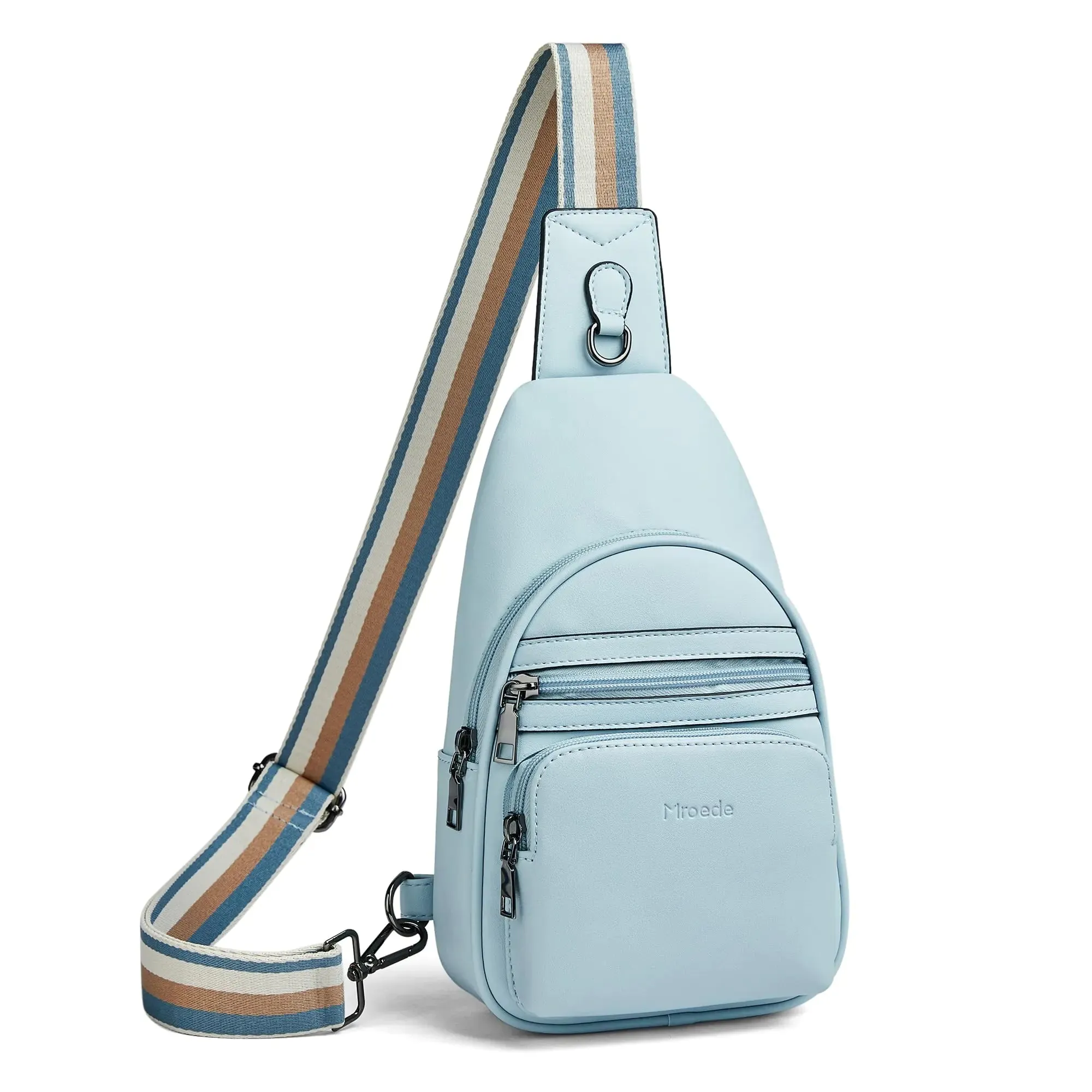 Chest Shopping Blue Women Women Packs Front Crossbody Bag Elegant Work Bags Zippered Fanny Sling for Bag Safe transaction Dual for 7-1 for Pockets