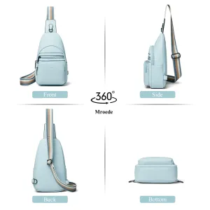 Chest Shopping Blue Women Women Packs Front Crossbody Bag Elegant Work Bags Zippered Fanny Sling for Bag Safe transaction Dual for 7-1 for Pockets
