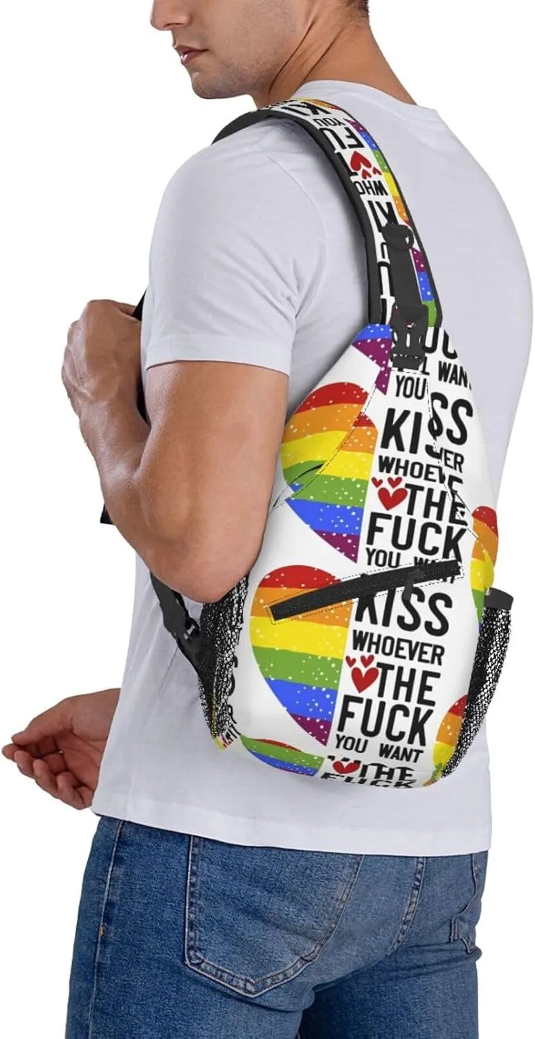 Chest Sling Bag Crossbody Shoulder Backpack Bag Gym Cycling Travel Hiking Daypack Cross Bag