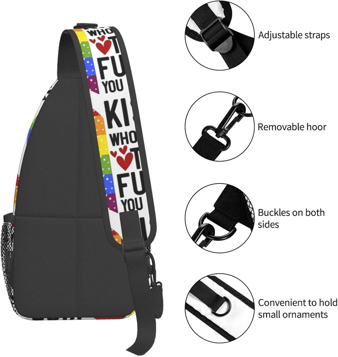 Chest Sling Bag Crossbody Shoulder Backpack Bag Gym Cycling Travel Hiking Daypack Cross Bag