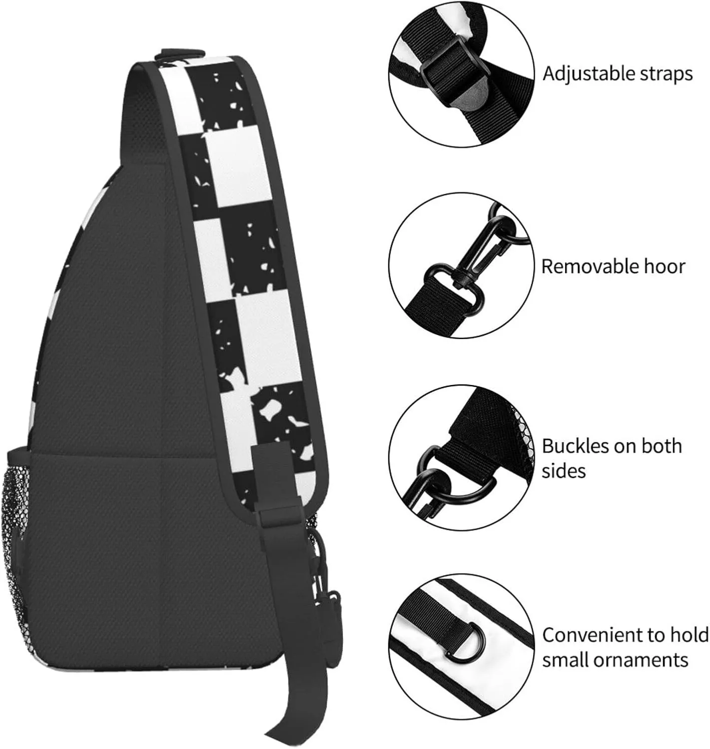 Chest Sling Bag Crossbody Shoulder Backpack Bag Gym Cycling Travel Hiking Daypack Cross Bag