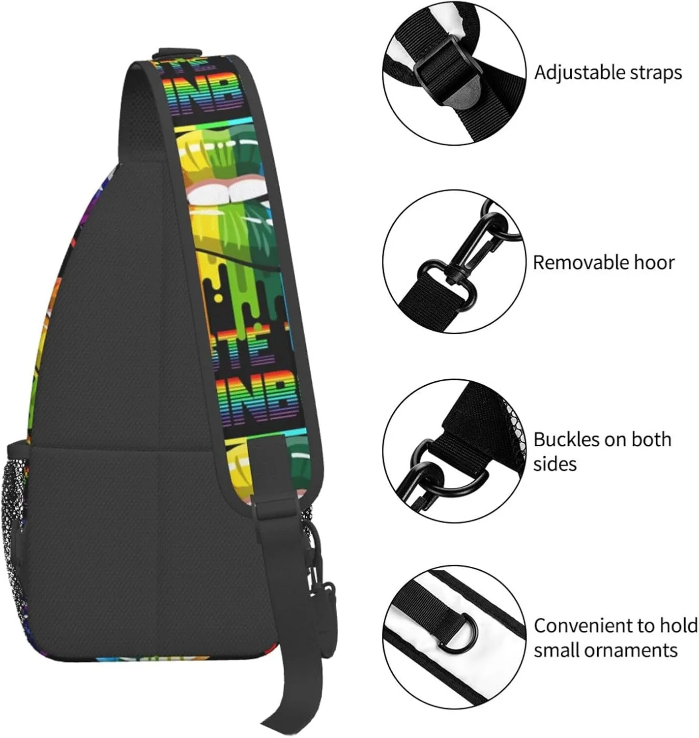 Chest Sling Bag Crossbody Shoulder Backpack Bag Gym Cycling Travel Hiking Daypack Cross Bag