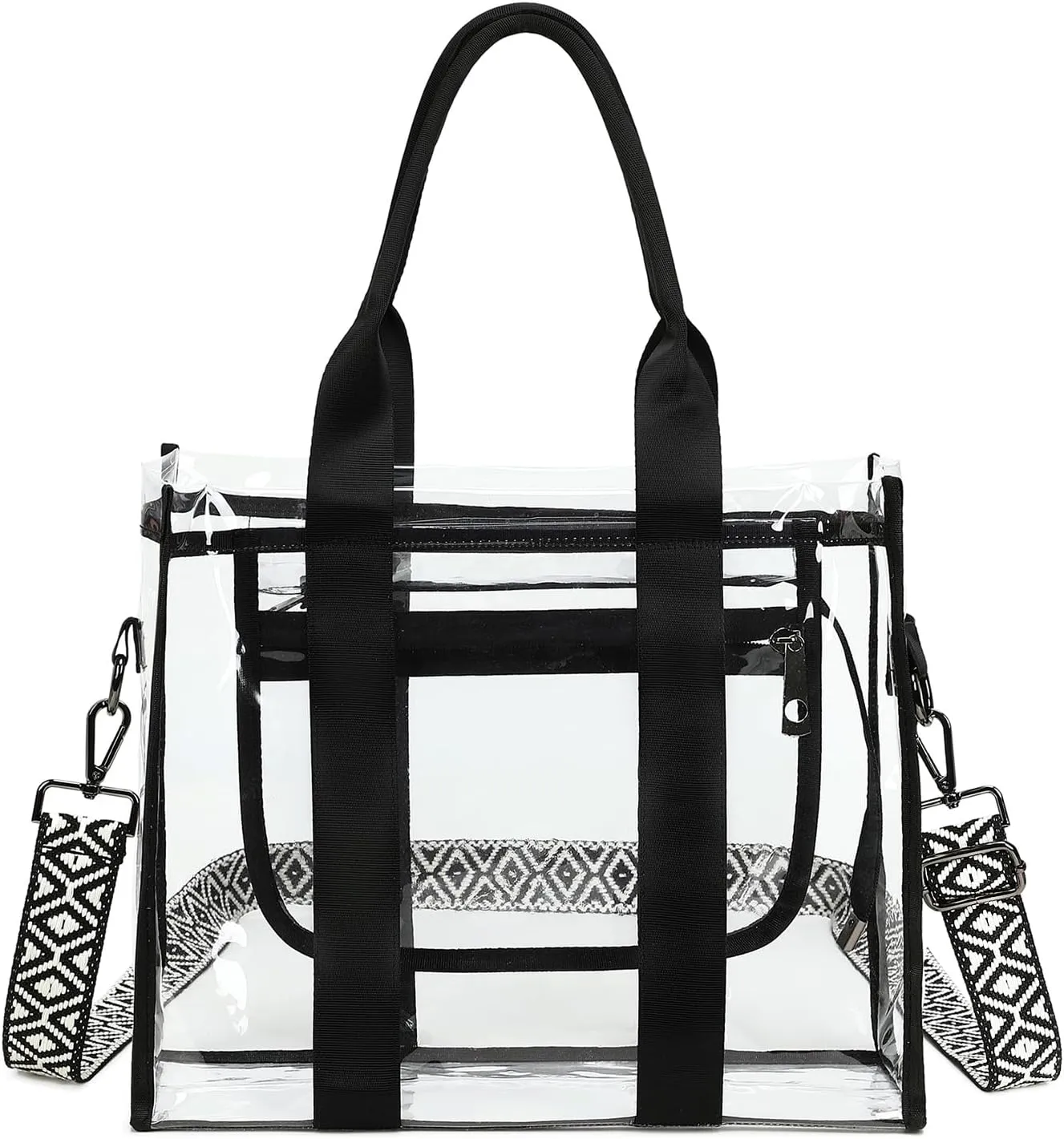 Clear Bags for Women Tote Bag, Crossbody Bag, Stadium Approved Clear Purse for Sports Events, Concert, Work & Beach