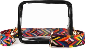 Clear Crossbody Bag for Women - Stadium Approved Clear Purse with Adjustable Strap