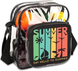 Clear Crossbody Bag Stadium Approved for Women and Men Transparent Messenger Shoulder Bag Clear Purse Bag