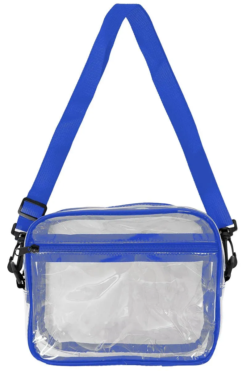Clear PVC Crossbody Messenger Travel Bag