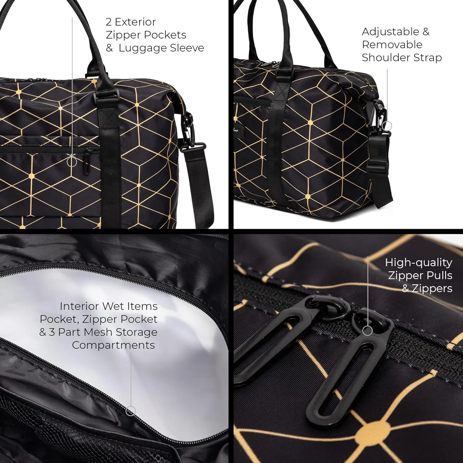 Clementine Tote Bag | Weekender and Overnight Bag for Women, Perfect for Travel and Gym