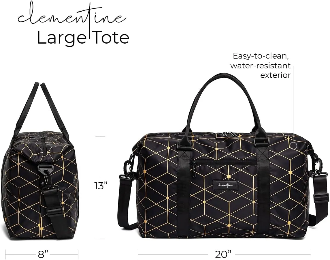 Clementine Tote Bag | Weekender and Overnight Bag for Women, Perfect for Travel and Gym