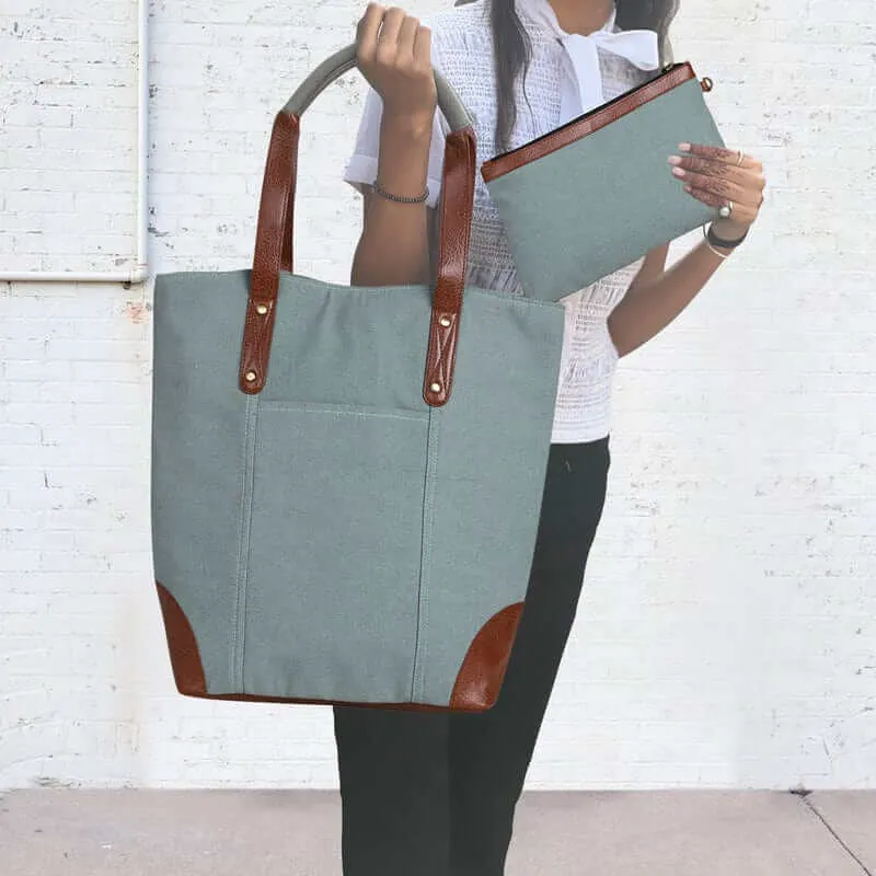 Cleveland Tote Handbag for Women - Sky