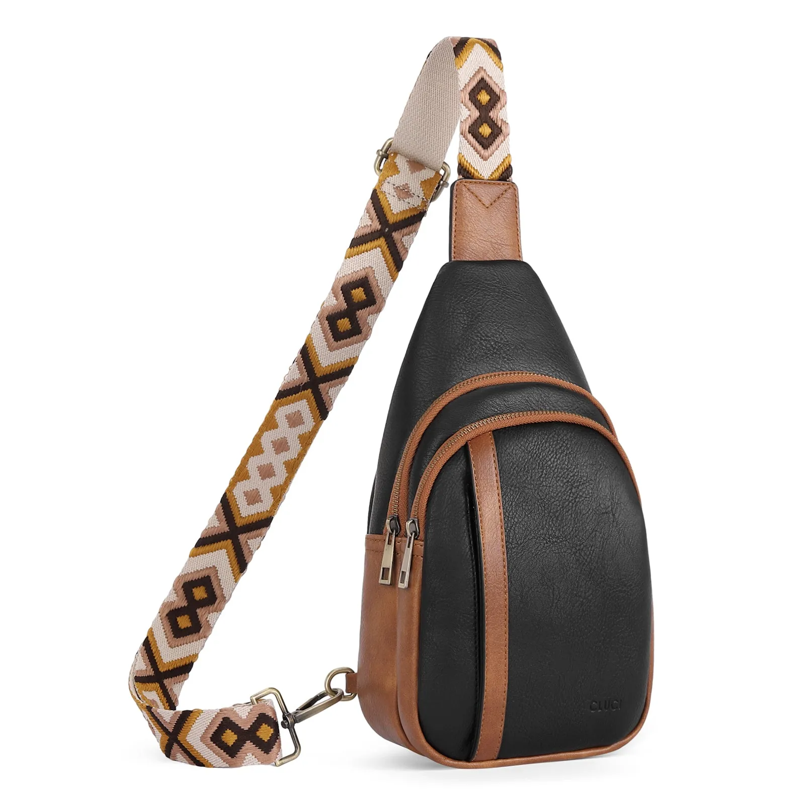 CLUCI Sling Bag Crossbody Bags for Woman Leather Cross Body Bag Sling Backpack Crossbody Chest Bag Daypack Travel