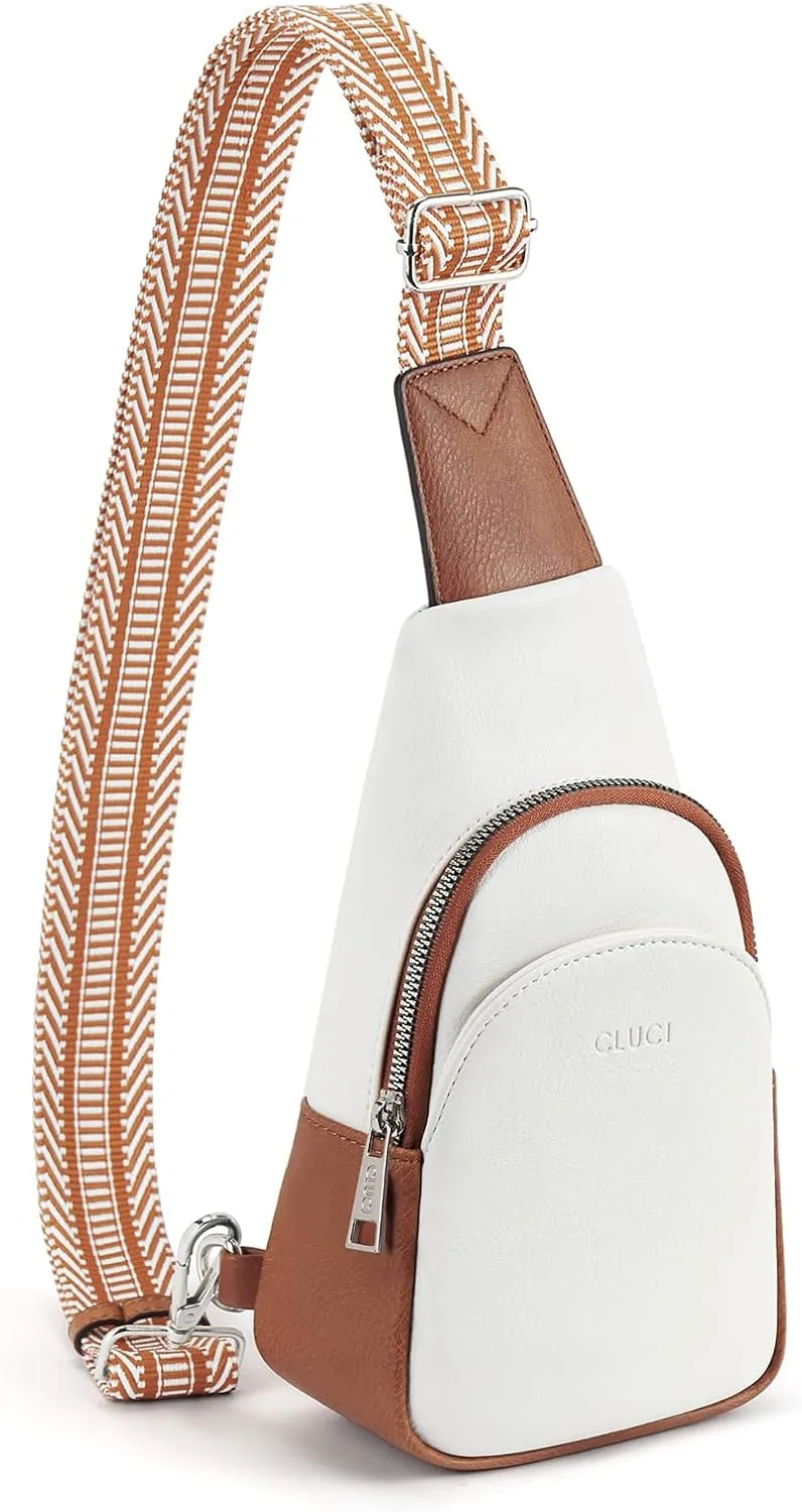 CLUCI Small Sling Bag for Women,Vegan Leather Crossbody Bags for Women,Fanny Packs with Guitar Strap