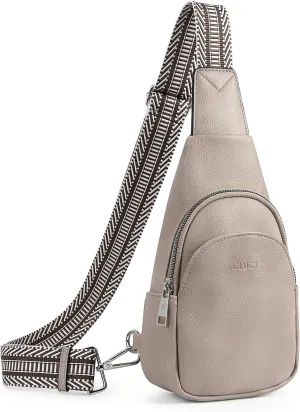 CLUCI Small Sling Bag for Women,Vegan Leather Crossbody Bags for Women,Fanny Packs with Guitar Strap