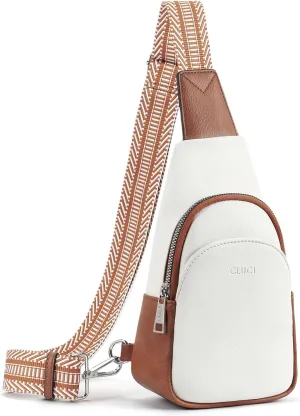 CLUCI Small Sling Bag for Women,Vegan Leather Crossbody Bags for Women,Fanny Packs with Guitar Strap