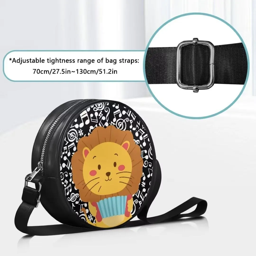 Coldinair Blue Marble Print Shoulder Bag for Women Shoulder Handbags Circle Crossbody Purse Tote Satchel