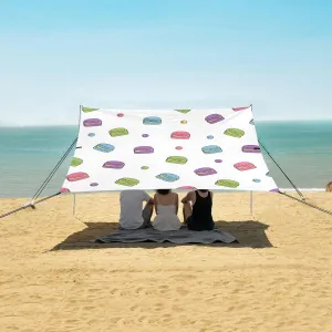 Colorful Cookies Beach Camping Tent Sun Shelter for Whole Family, Beach Shade Canopy with UPF50  UV Protection,Easy Set Up and Carry,Outdoor Shade for Trips, Fishing, Backyard Fun Picnics