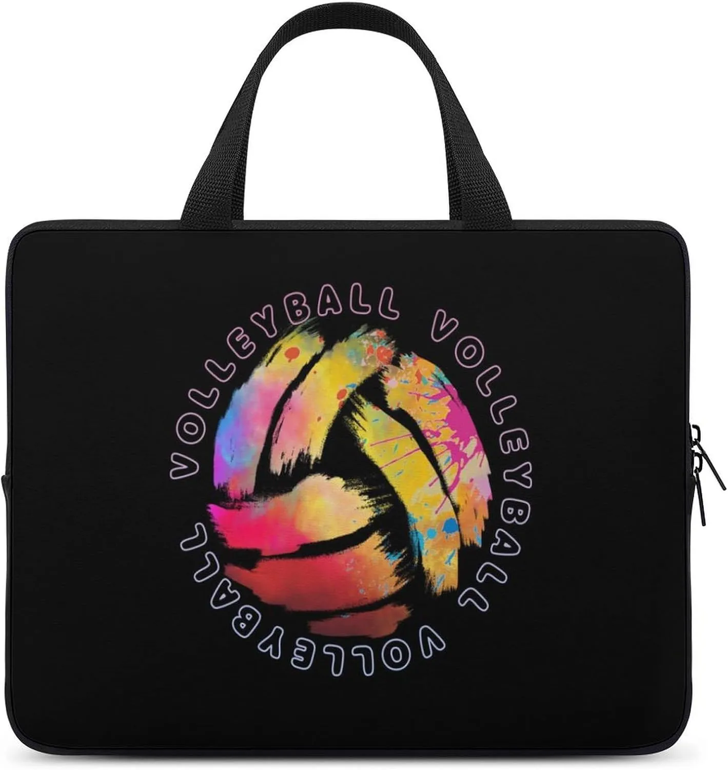 Colorful Ink Volleyball Laptop Bag Laptop Case Computer Messenger Bag with Adjustable Shoulder Strap