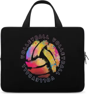 Colorful Ink Volleyball Laptop Bag Laptop Case Computer Messenger Bag with Adjustable Shoulder Strap
