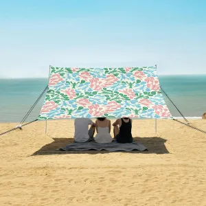 Colorful Lobster Vintage Pattern Beach Camping Tent Sun Shelter for Whole Family, Beach Shade Canopy with UPF50  UV Protection,Easy Set Up and Carry,Outdoor Shade for Trips, Fishing, Backyard F