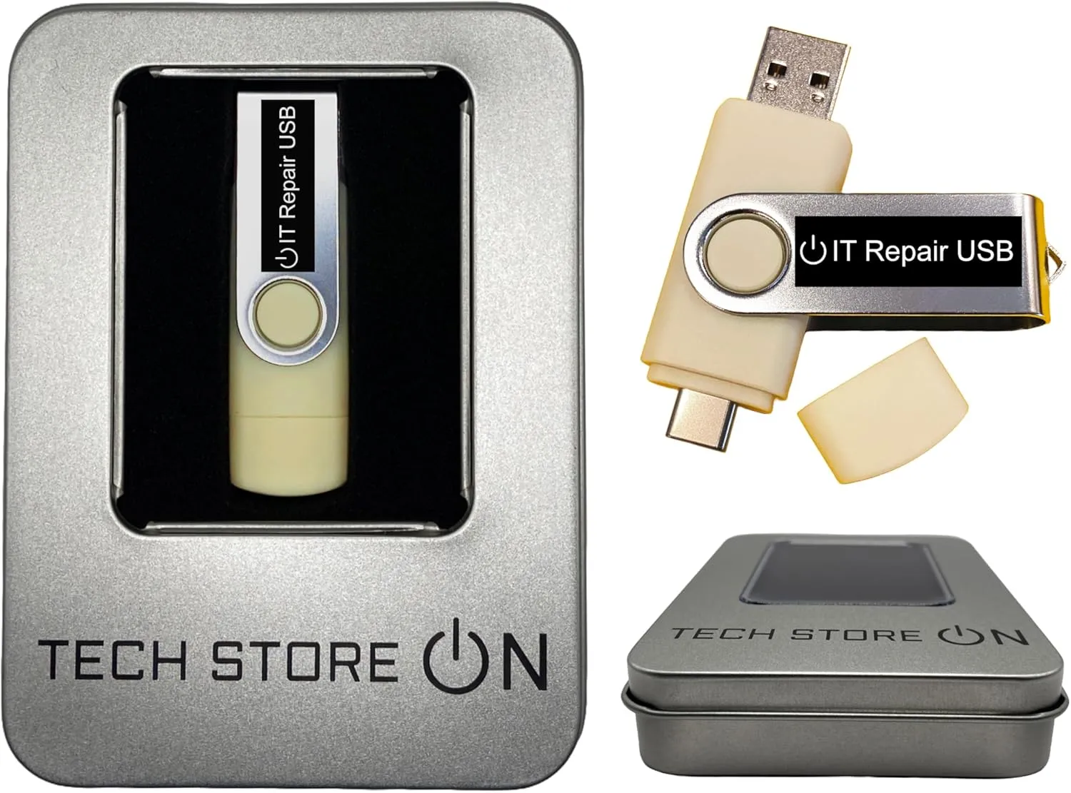 Computer IT Repair - Windows Antivirus Hard Drive Data File Recovery Password Reset Tools Utilities Drivers Live Bootable Boot USB Flash Thumb Drive   Tin Case