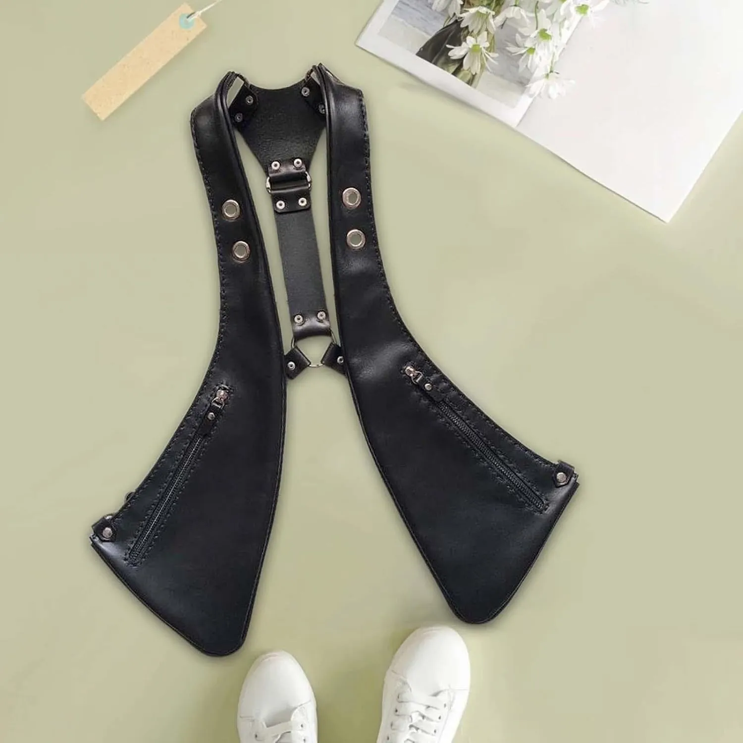 Concealed Armpit Crossbody Pouch Faux Leather Holster for Explorations