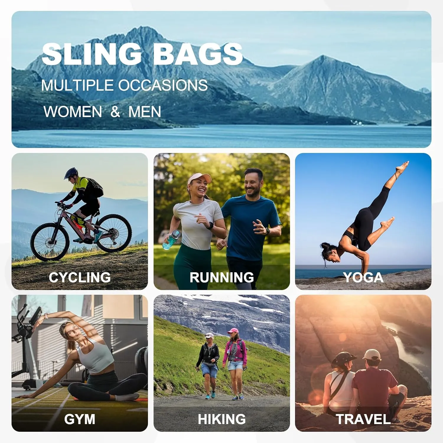 Convertible Sling Bag Crossbody Backpack, 11-Inch Pads Bags with Headphone Jack Shoulder Bag Casual Pack for Women Men Hiking Travel Cycling (Green)