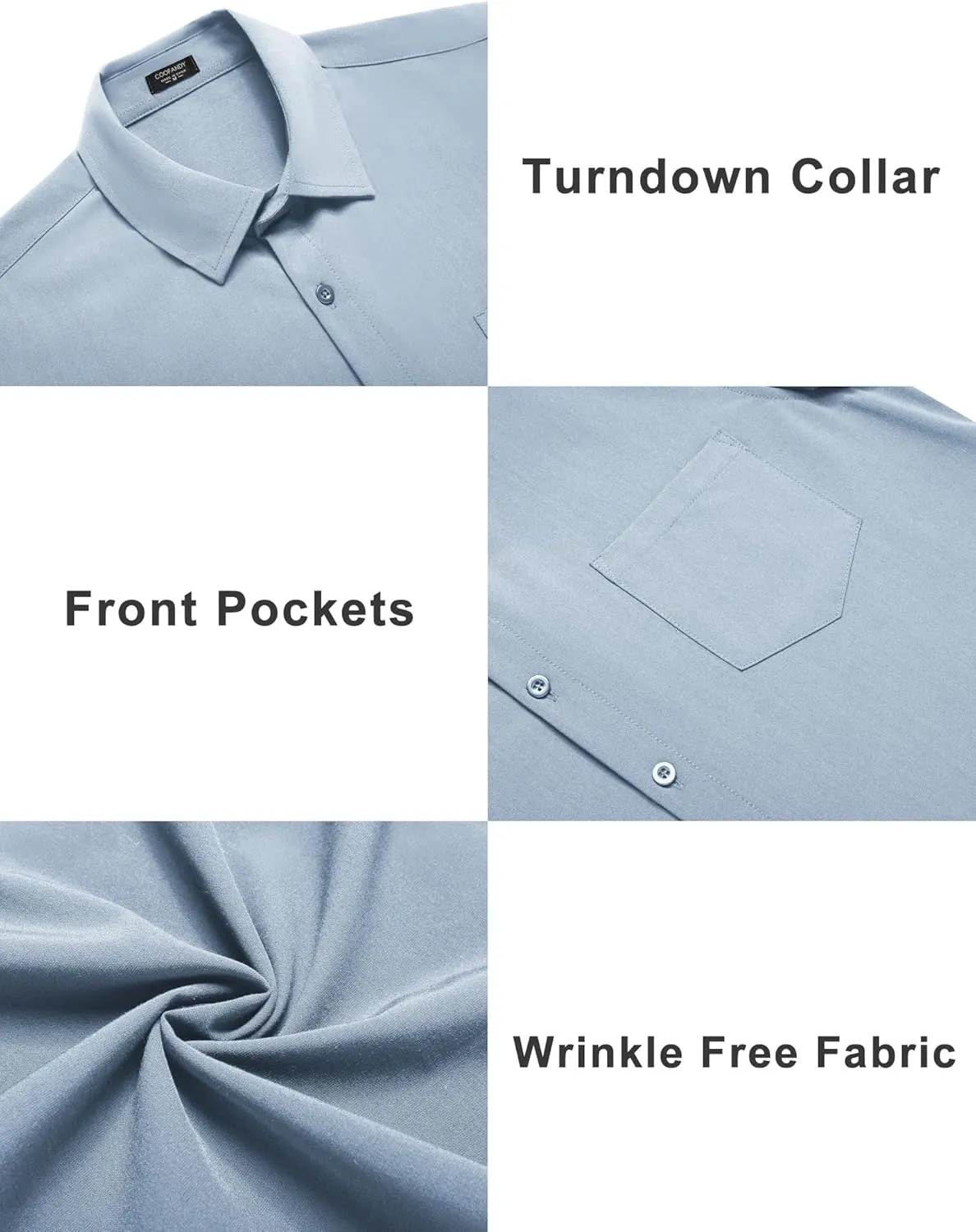 COOFANDY Mens Short Sleeve Shirts Casual Button Down Shirts Summer Beach Shirt Wrinkle Free