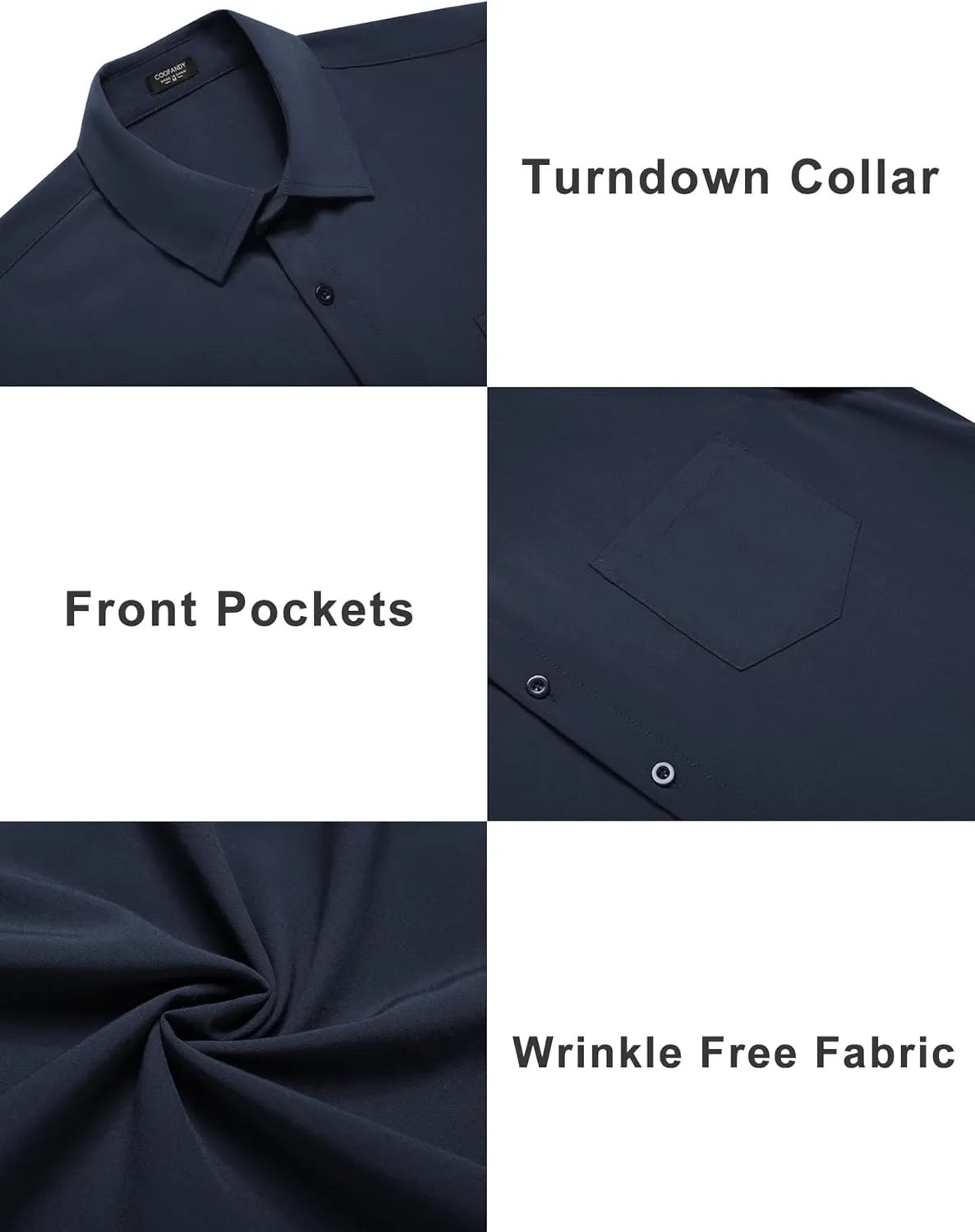 COOFANDY Mens Short Sleeve Shirts Casual Button Down Shirts Summer Beach Shirt Wrinkle Free