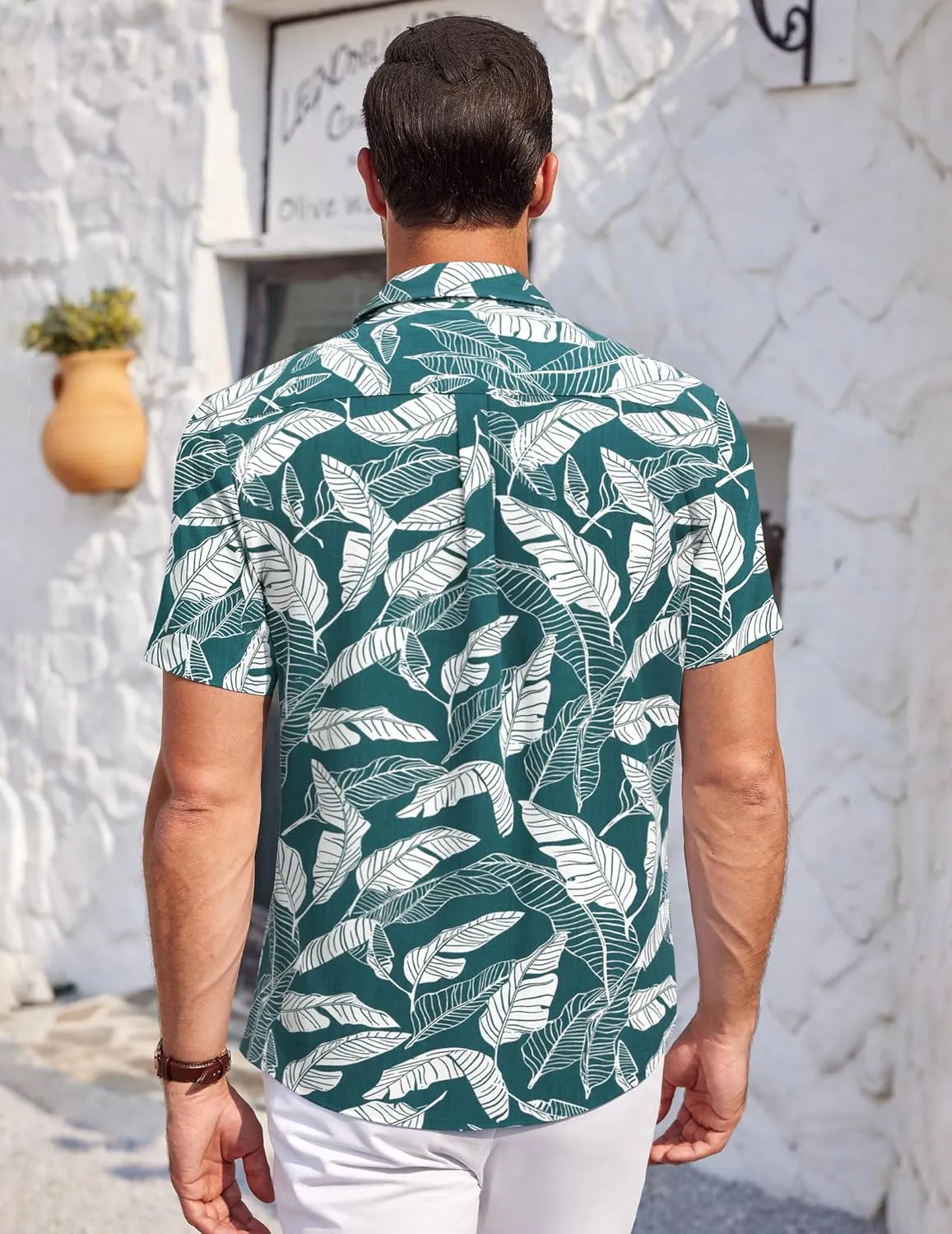 COOFANDY Mens Short Sleeve Shirts Casual Button Down Shirts Summer Beach Shirt Wrinkle Free