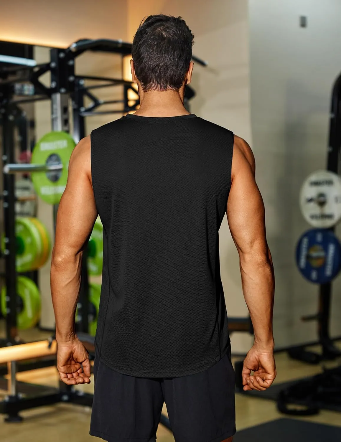 COOFANDY Sleeveless Muscle Shirts for Men Dry Fit Workout Gym Tank Tops Summer Swim Beach Shirt