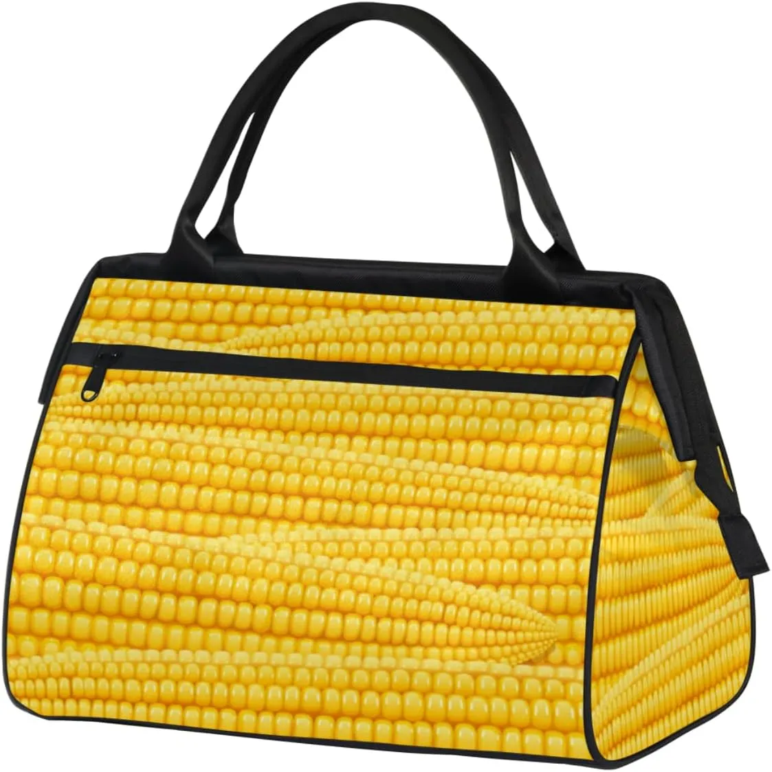 Corncob Pattern Funny Weekender Bags for Women 25L Small Travel Duffel Bag Teen Girl Overnight Tote Bags Ladies Gym Duffle Carry On Bag