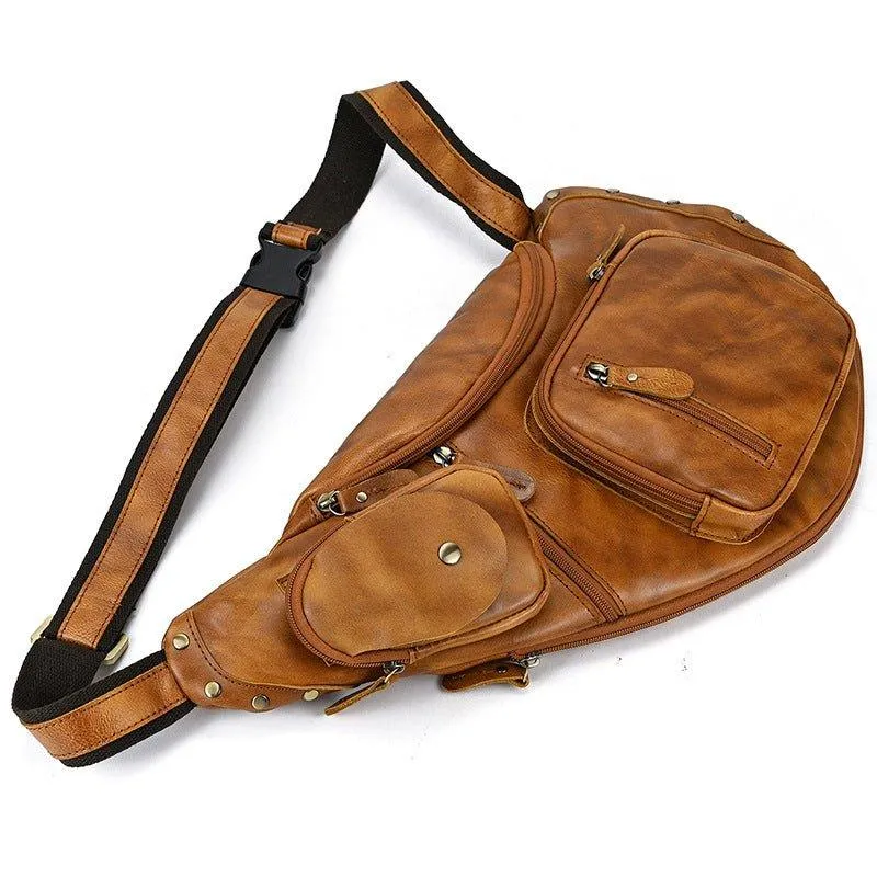 Cowhide Leather Cross Body Sling Bag