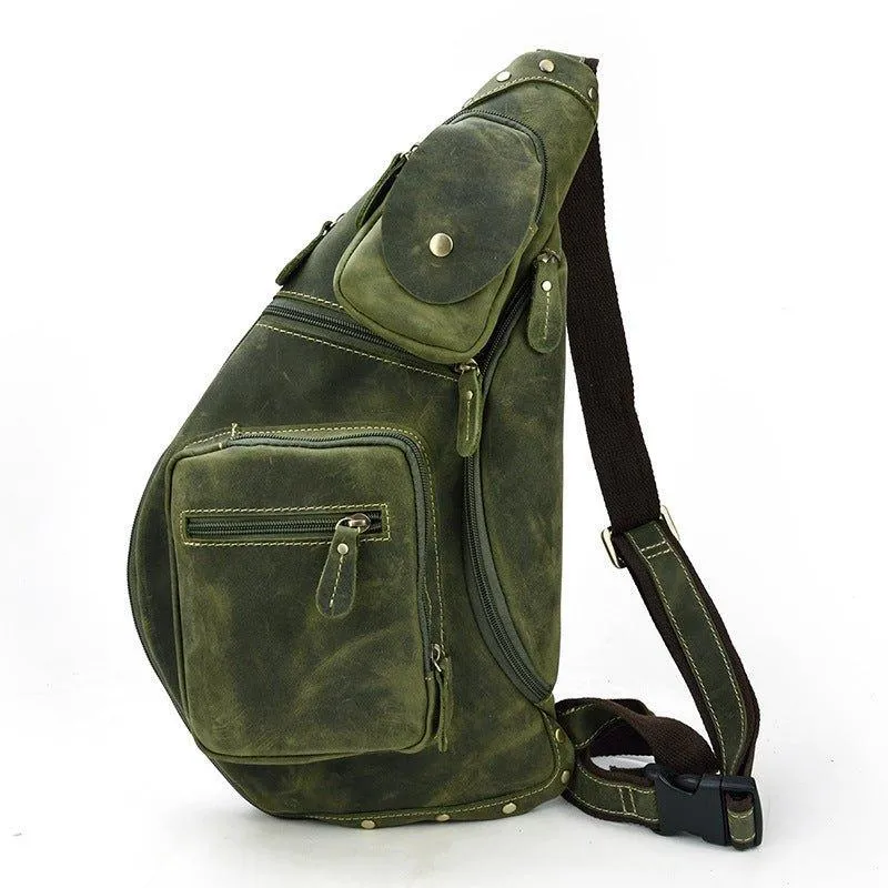Cowhide Leather Cross Body Sling Bag