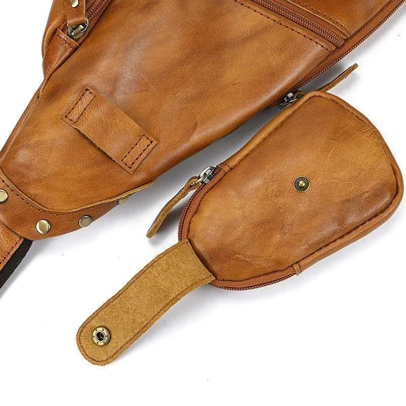 Cowhide Leather Cross Body Sling Bag