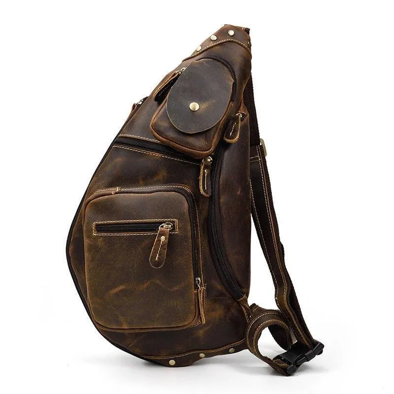 Cowhide Leather Cross Body Sling Bag