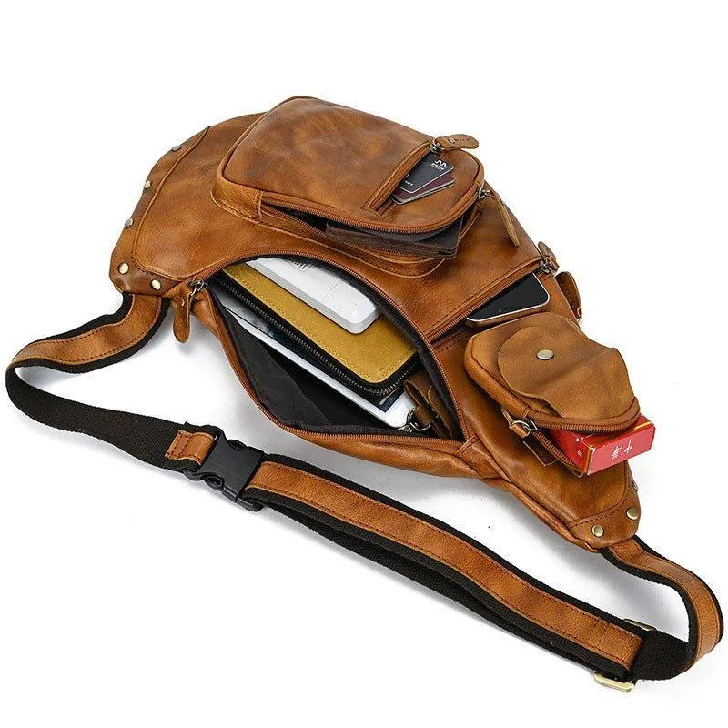 Cowhide Leather Cross Body Sling Bag