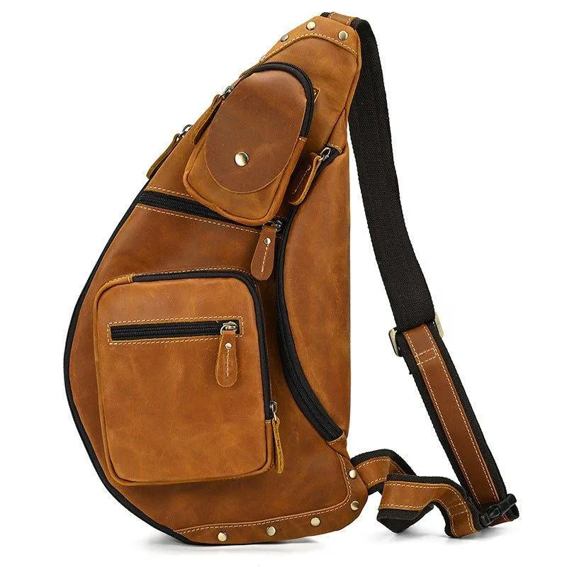 Cowhide Leather Cross Body Sling Bag